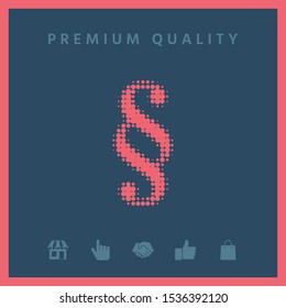 Paragraph halftone logo. Graphic elements for your design