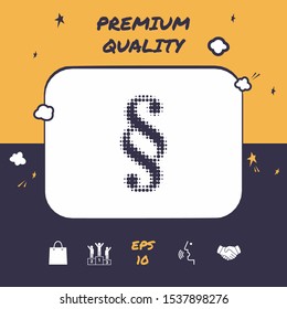 Paragraph halftone logo. Graphic elements for your design