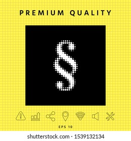 Paragraph halftone logo. Graphic elements for your design