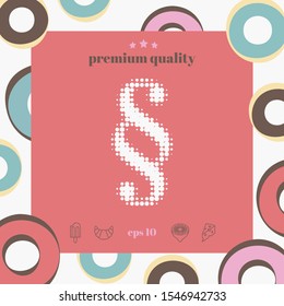 Paragraph halftone logo. Graphic elements for your design