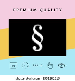 Paragraph halftone logo. Graphic elements for your design