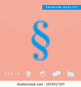 Paragraph halftone logo. Graphic elements for your design