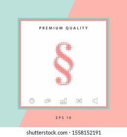 Paragraph halftone logo. Graphic elements for your design
