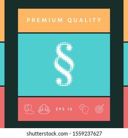 Paragraph halftone logo. Graphic elements for your design