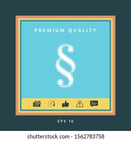 Paragraph halftone logo. Graphic elements for your design