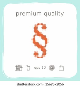 Paragraph halftone logo. Graphic elements for your design