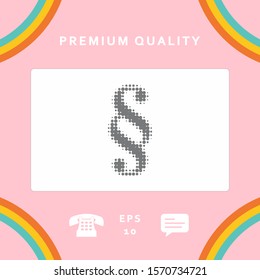 Paragraph halftone logo. Graphic elements for your design