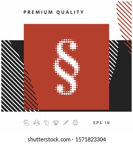 Paragraph halftone logo. Graphic elements for your design