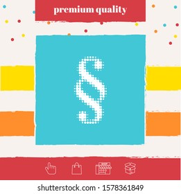 Paragraph halftone logo. Graphic elements for your design