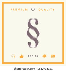 Paragraph halftone logo. Graphic elements for your design