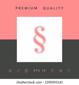 Paragraph halftone logo. Graphic elements for your design