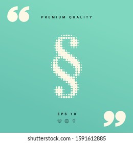 Paragraph halftone logo. Graphic elements for your design