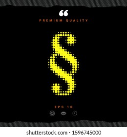 Paragraph halftone logo. Graphic elements for your design