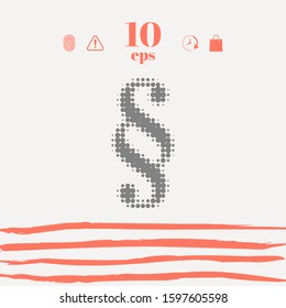 Paragraph halftone logo. Graphic elements for your design
