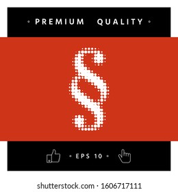 Paragraph halftone logo. Graphic elements for your design