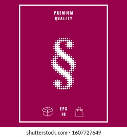 Paragraph halftone logo. Graphic elements for your design