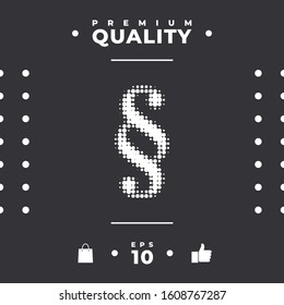 Paragraph halftone logo. Graphic elements for your design