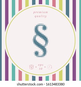 Paragraph halftone logo. Graphic elements for your design