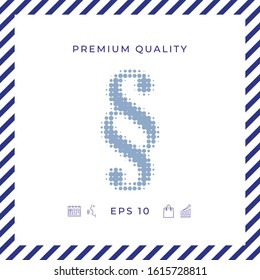 Paragraph halftone logo. Graphic elements for your design