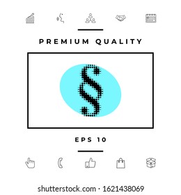 Paragraph halftone logo. Graphic elements for your design