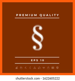 Paragraph halftone logo. Graphic elements for your design