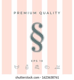 Paragraph halftone logo. Graphic elements for your design