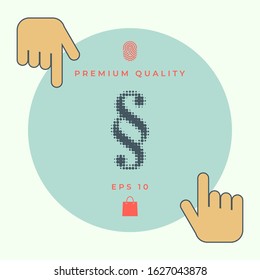 Paragraph halftone logo. Graphic elements for your design