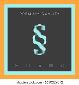 Paragraph halftone logo. Graphic elements for your design