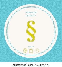 Paragraph halftone logo. Graphic elements for your design