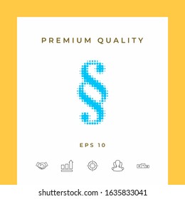 Paragraph halftone logo. Graphic elements for your design