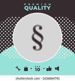Paragraph halftone logo. Graphic elements for your design