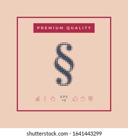 Paragraph halftone logo. Graphic elements for your design