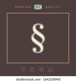 Paragraph halftone logo. Graphic elements for your design