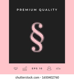 Paragraph halftone logo. Graphic elements for your design