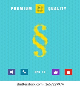 Paragraph halftone logo. Graphic elements for your design