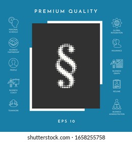 Paragraph halftone logo. Graphic elements for your design
