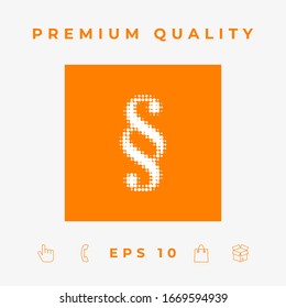 Paragraph halftone logo. Graphic elements for your design