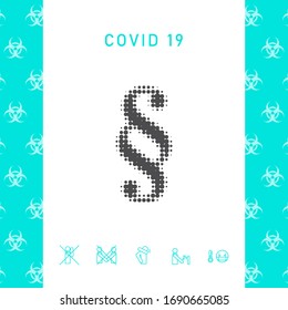 Paragraph halftone logo. Graphic elements for your design
