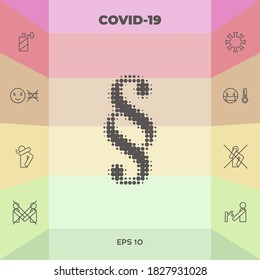 Paragraph halftone logo. Graphic elements for your design