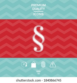 Paragraph halftone logo. Graphic elements for your design