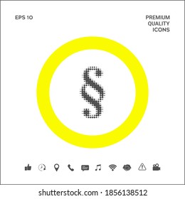 Paragraph halftone logo. Graphic elements for your design