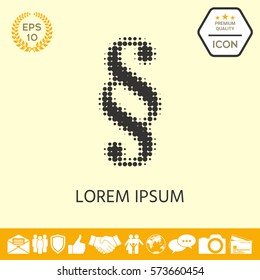 Paragraph halftone symbol.
