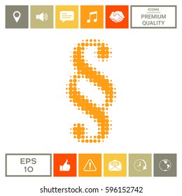 Paragraph halftone symbol.