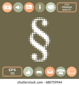 Paragraph halftone symbol.