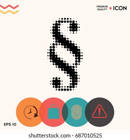 Paragraph halftone symbol.