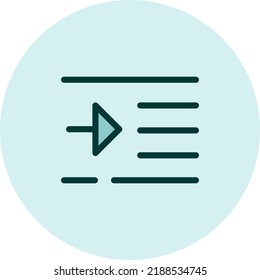 Absatzsymbol, Illustration, Vektorgrafik auf weißem Hintergrund.