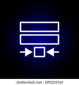 paragraph icon in neon style. Can be used for web, logo, mobile app, UI, UX