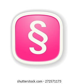 the paragraph icon with pink button / the paragraph / the paragraph pictogram 