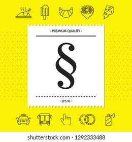 Paragraph icon symbol. Graphic elements for your design