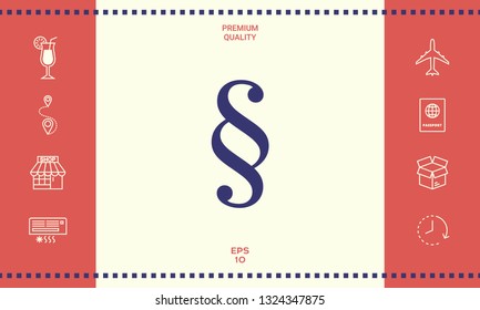 Paragraph icon symbol. Graphic elements for your design